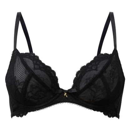 Gossard Superboost Lace Black Sheer Plunge Bra