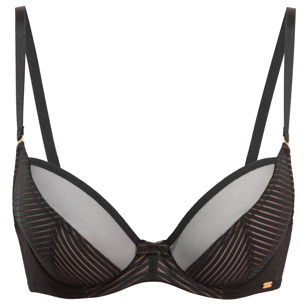 Gossard Sheer Stripe Non Padded Plunge Bra