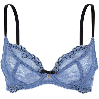 Gossard Superboost Lace Sheer Plunge Bra Moonlight Blue