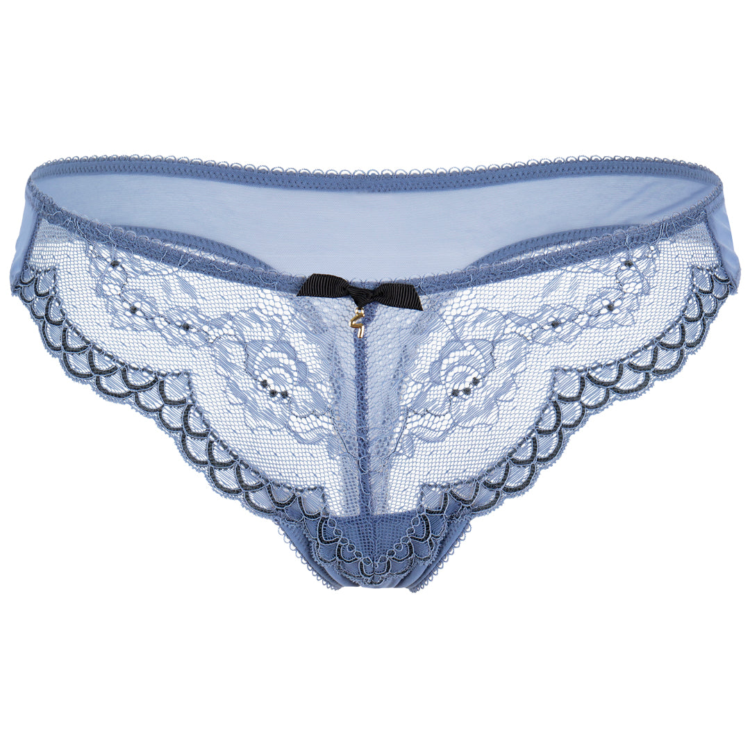 Gossard Superboost Lace Sheer Thong Panty Moonlight Blue