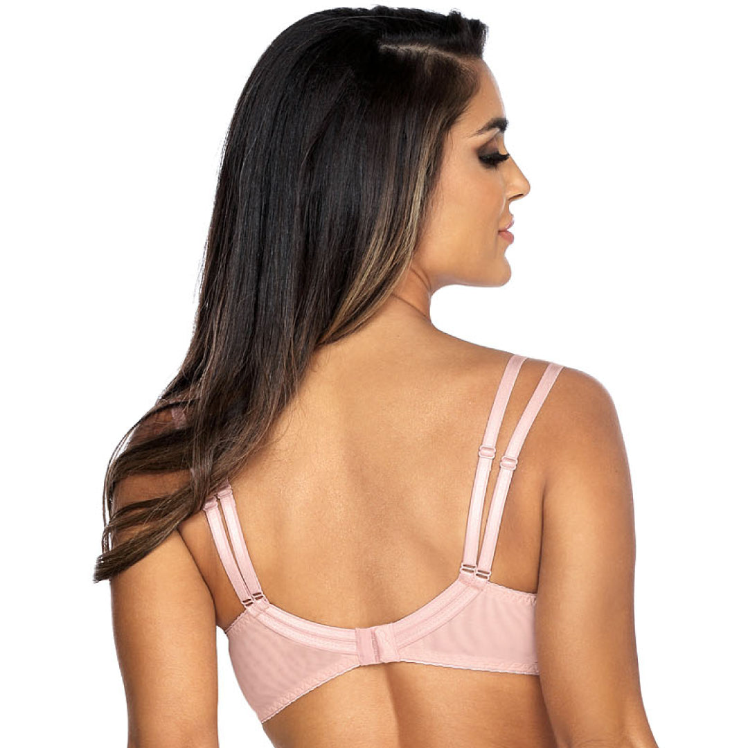 Axami Copper Rose Sheer Mesh Balconette Bra