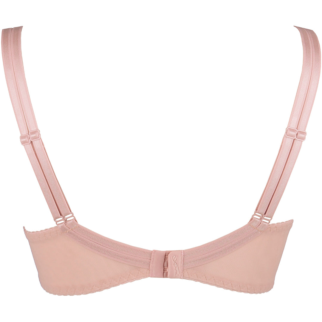 Axami Copper Rose Sheer Mesh Balconette Bra