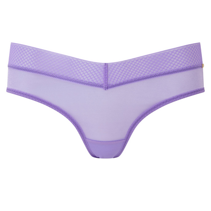 Gossard Glossies Violet Sheer Mesh Cheeky Short Panty