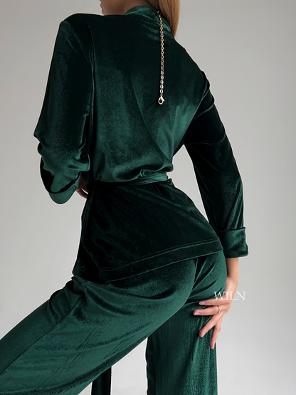 Wiln MAJESTIC - Green Velour Robe