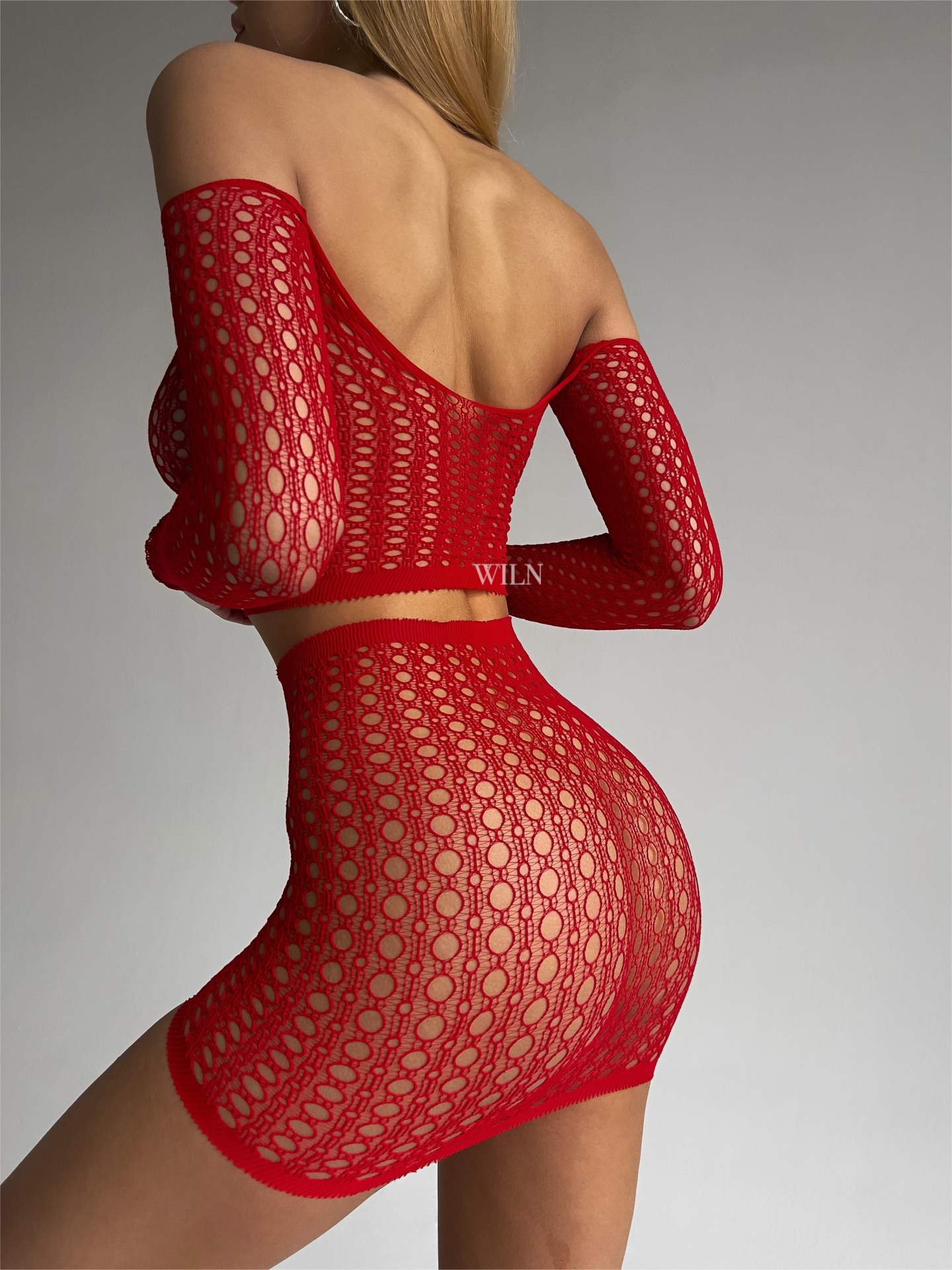 Wiln BORDELLE - Red 2-Piece Bodystocking