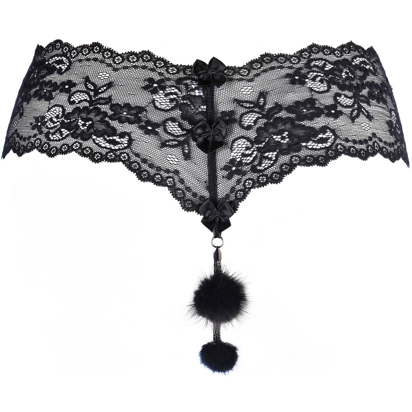 Axami Pussycat Ultra Sexy Fur Chain Lace String Panty