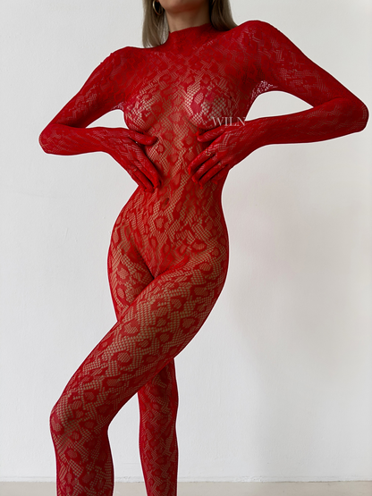 Wiln LIBIDO - Red Bodysuit