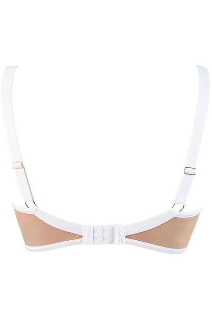 Axami Enigma White Sheer Mesh Balconette Bra