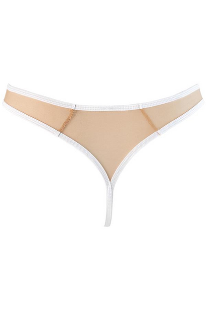 Axami Enigma White Sheer Mesh Thong Panty