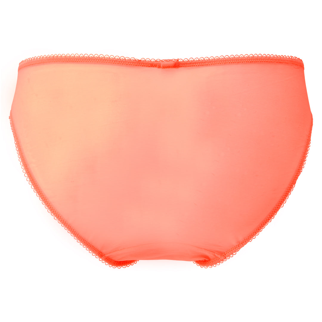 Gossard Superboost Neon Coral Sheer Shorts Panty