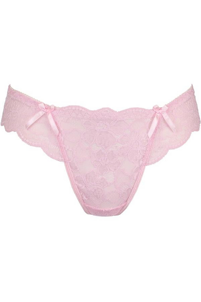 Axami Rose Shadow Sheer Mesh Lace Thong Panty