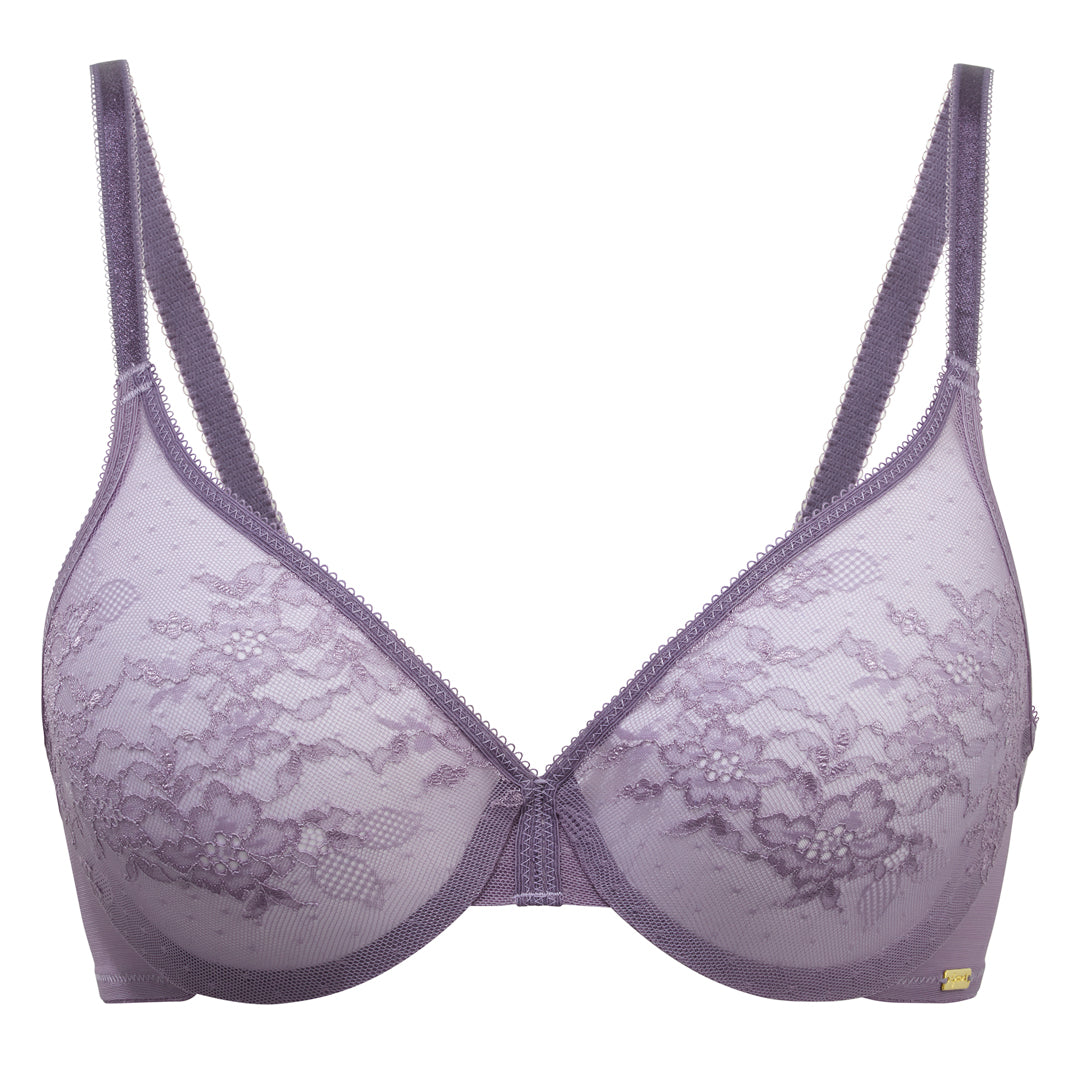 Gossard Glossies Lace Heron Sheer Mesh Molded Bra