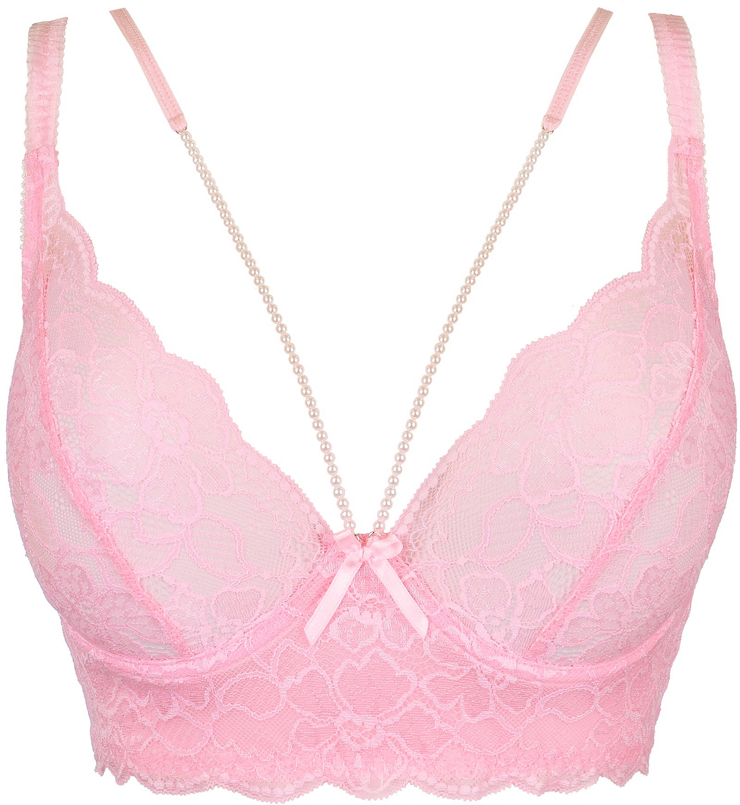 Axami Rose Shadow Sheer Lace Longline Bra