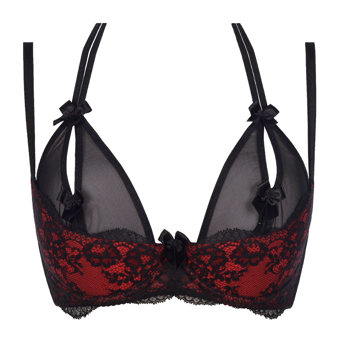 Axami Tamarillo Sorbet Sheer Peek-a-Boo Bra