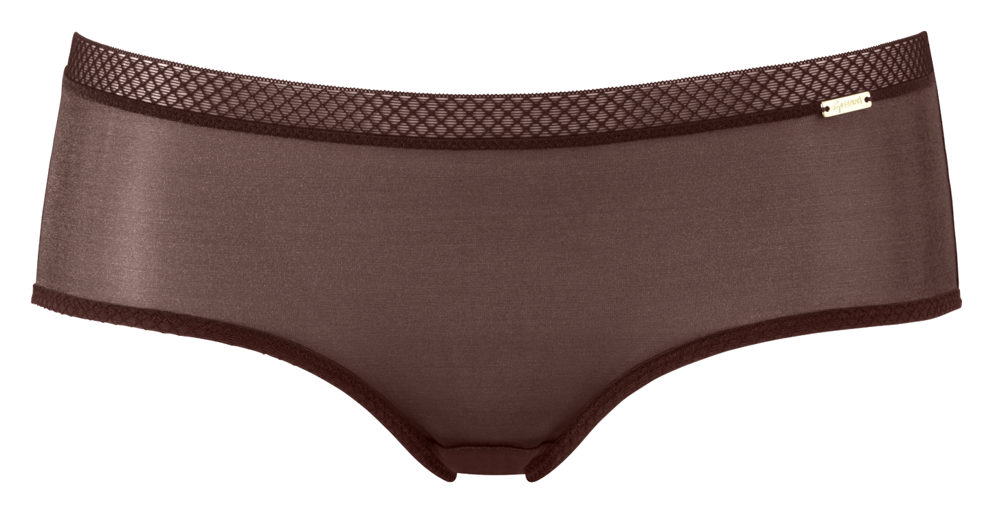 Gossard Glossies Brown Sheer Shorts Panty