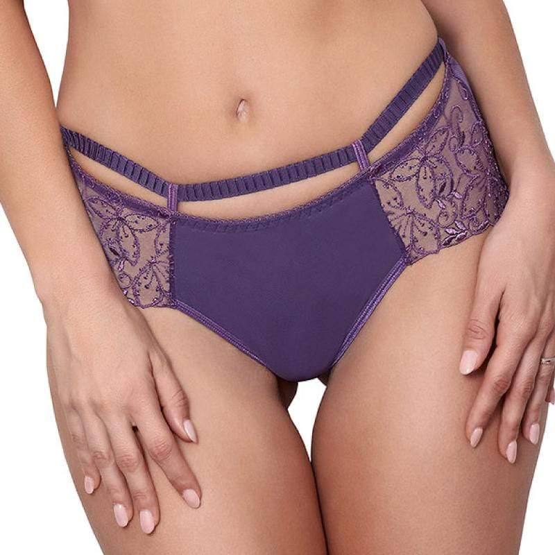 Axami Miami Vibe Purple Sheer Lace Boyshort Panty