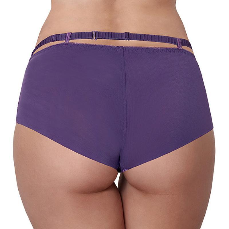 Axami Miami Vibe Purple Sheer Lace Boyshort Panty