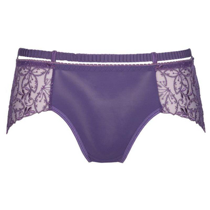 Axami Miami Vibe Purple Sheer Lace Boyshort Panty