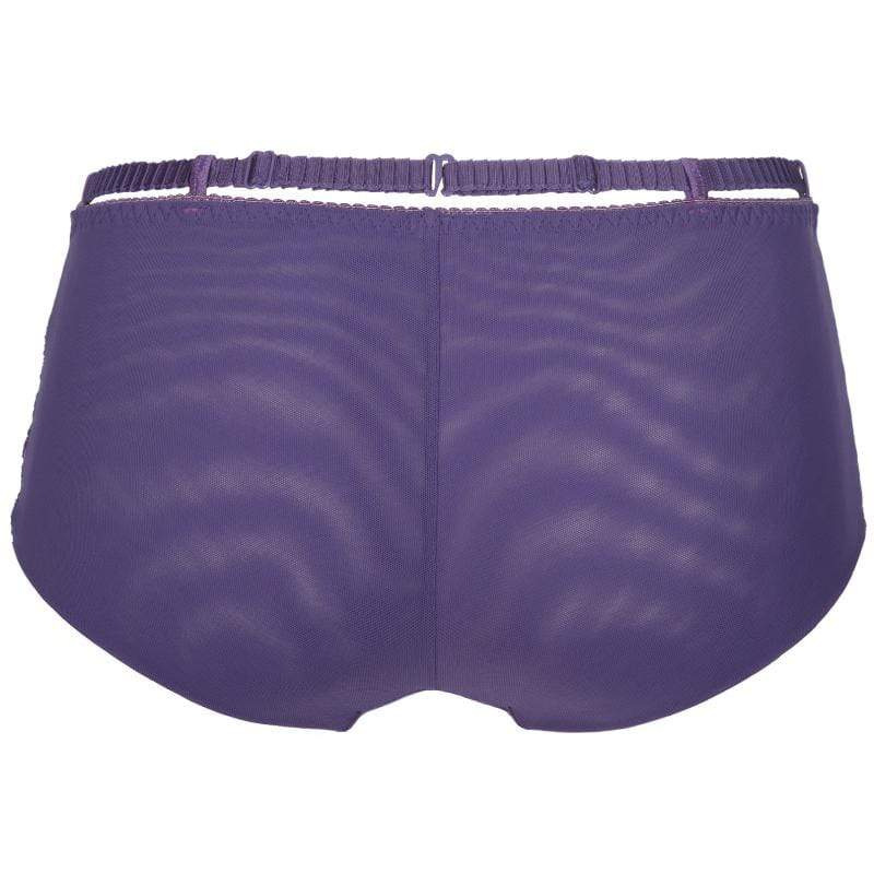 Axami Miami Vibe Purple Sheer Lace Boyshort Panty