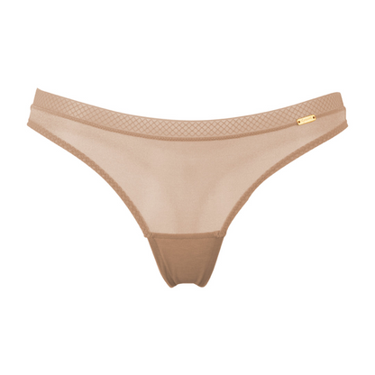 Gossard Glossies Nude Sheer Thong Panty