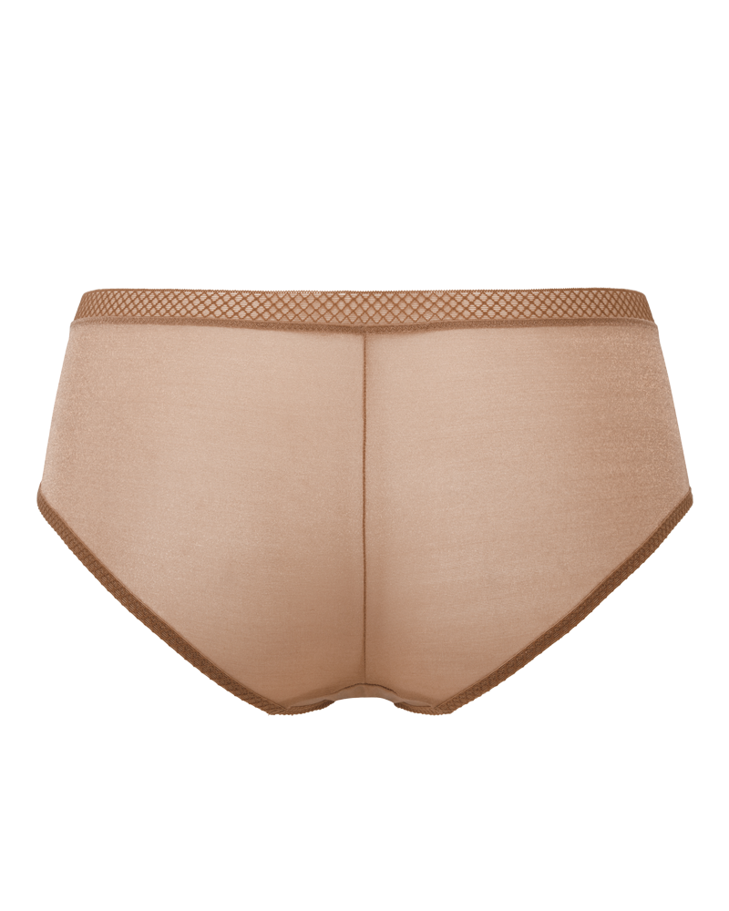 Gossard Glossies Bronze Sheer See Through Shorts Panty