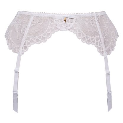 Gossard Superboost Lace White Sheer Lace Garter Belt